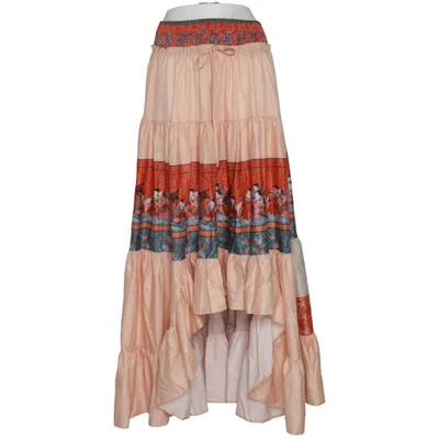 Maxi nederdel (Beige, Flerfarvet) fra Ursime Polyester