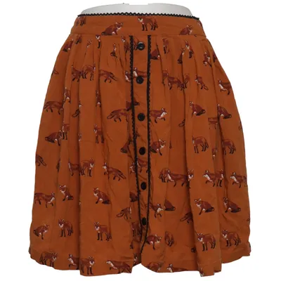 Kjol (Brun, Flerfärgad) från Hell Bunny Viskos