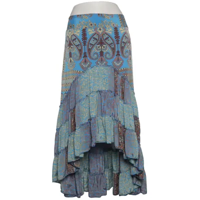 Maxi rok (Blauw, Meerkleurig) van Boho Style Zijde, Viscose