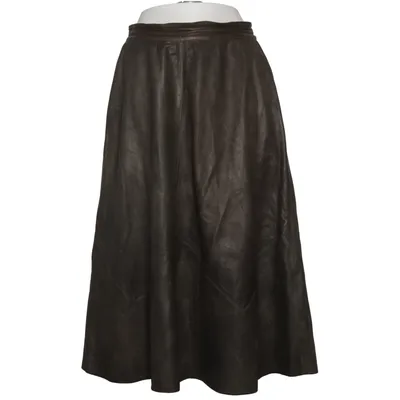 Jupe en cuir (Gris) de Pege Skinn Cuir