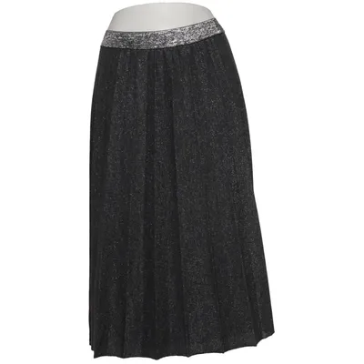 Rock (Grau, Silber) von Ulla Popken Metallfaser, Polyester, Viskose
