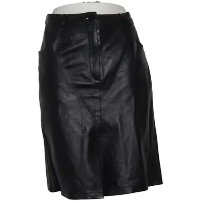 Leren rok (Zwart) van Giovanna Leer