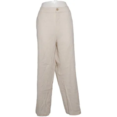 Pants (Beige) from Zizzi Cotton, Linen