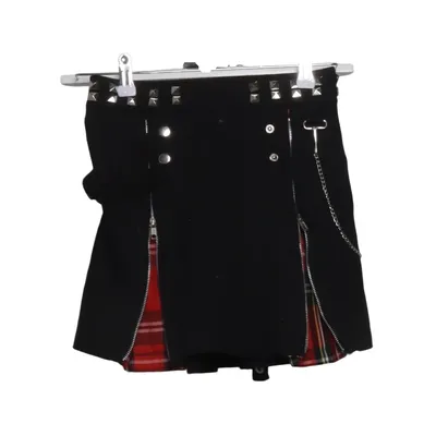 Skirt (Black) from Hell Bunny Cotton, Elastane