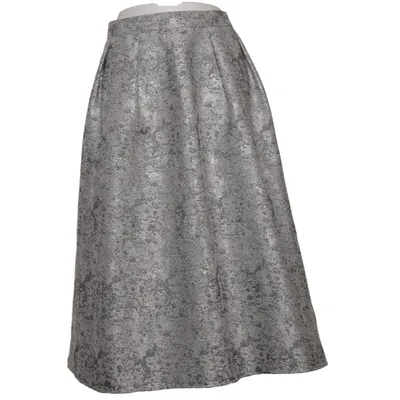 Maxirock (Silber, Grau) von Luxe Metallfaser, Polyester, Viskose