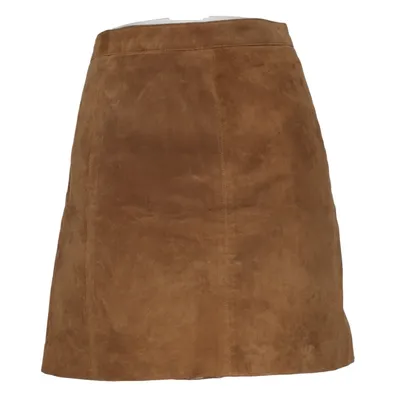 Jupe en cuir (Beige) de Costes Daim