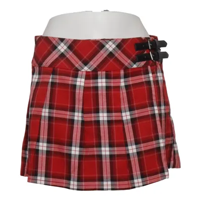 Skirt (Red, Black, White) from Clockhouse by C&A Elastane, Polyester, Viscose