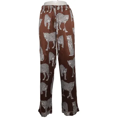Pyjamahose (Braun, Weiß, Schwarz) von Chelsea Peers Elasthan, Recyceltes Polyester