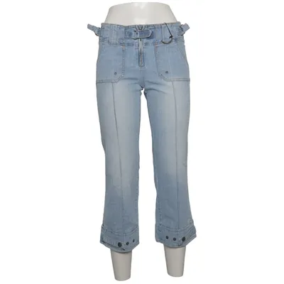 Three-quarter pants (Blue) from IDPDT Cotton, Elastane