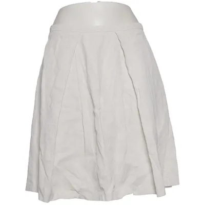 Jupe (Beige) de Turnover Acétate, Cupro, Lin