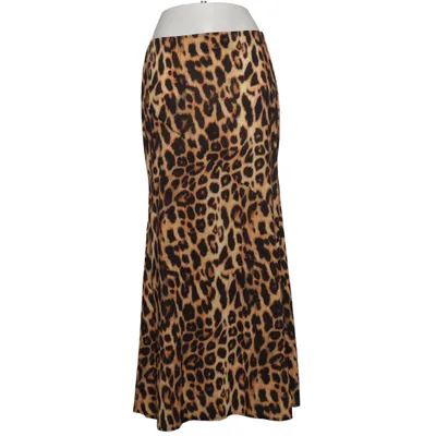 Maxi nederdel (Brun, Sort) fra Kollyy Elastan, Polyester