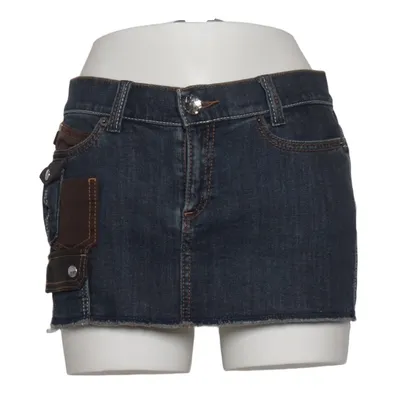 Denim skirt (Blue, Brown) from Miss Sixty Collection Cotton, Polyurethane