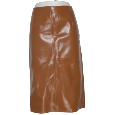 Leather skirt (Brown) from H&M Edition