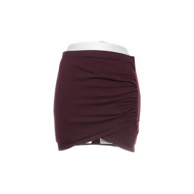 Kjol (Röd) från H&M Basic Bomull, Elastan