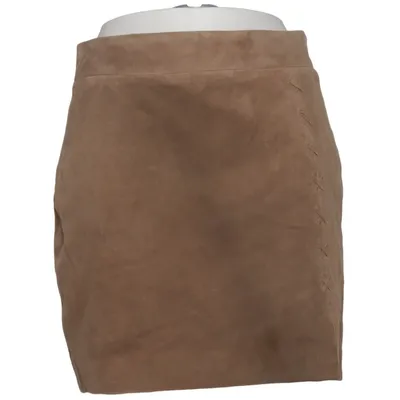 Lædernederdel (Brun) fra Pepe Jeans London Læder, Polyester