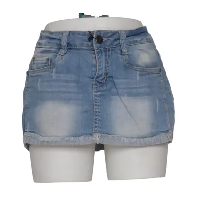 Denim skirt (Blue) from Miss Swan Cotton, Elastane