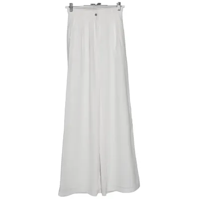 Pantalon patte d'éléphant (Blanc) de Meshki