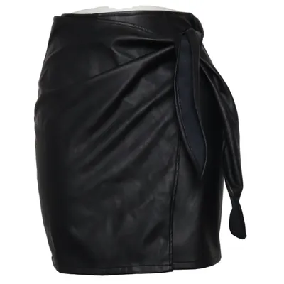 Jupe portefeuille (Tied Waist PU Skirt) de Karo Kauer x NA-KD Polyester, Polyuréthane