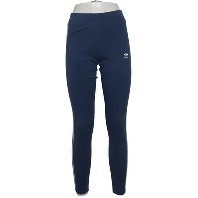 Träningstights (Blå, Vit) från Adidas Bomull, Elastan