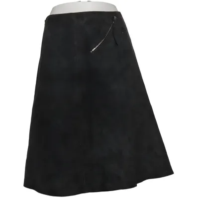Jupe en cuir (Gris) de Nicole Farhi Daim