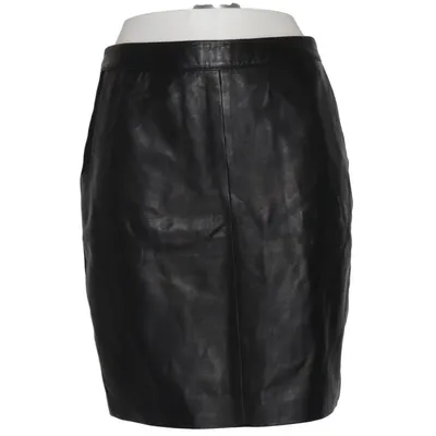 Leren rok (Zwart) van Culture Katoen, Elastaan, Leer, Polyester