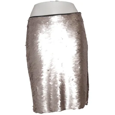 Skirt (Silver) from Zara Collection Elastane, Polyester