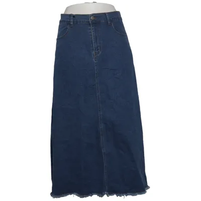 Jeanskjol (Blå) från Belle Poque Bomull, Elastan, Polyester, Viskos