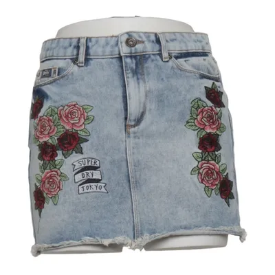 Jeanskjol (Blå, Flerfärgad) från Superdry Vintage Bomull
