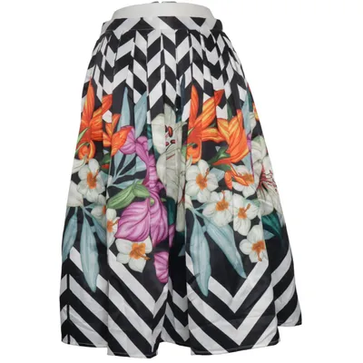 Skirt (Black, White, Multicolored) from Chicwish Polyester