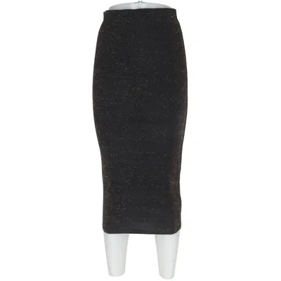 Kjol (Svart, Guldfärgad) från Boohoo Tall Elastan, Metallfiber, Polyamid