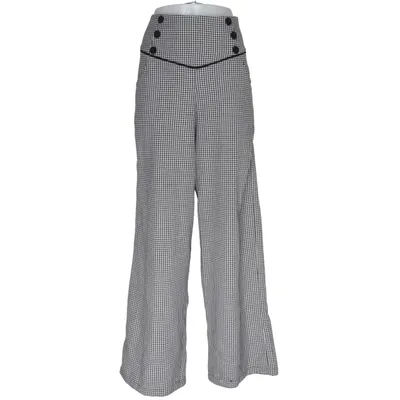 Palazzo broek (Zwart, Wit) van Banned Retro Katoen, Polyester