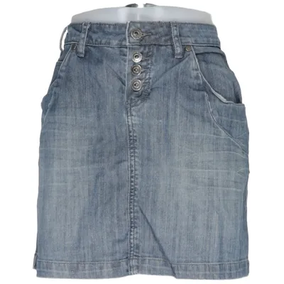 Denim skirt (Blue) from Curly Cotton, Elastane