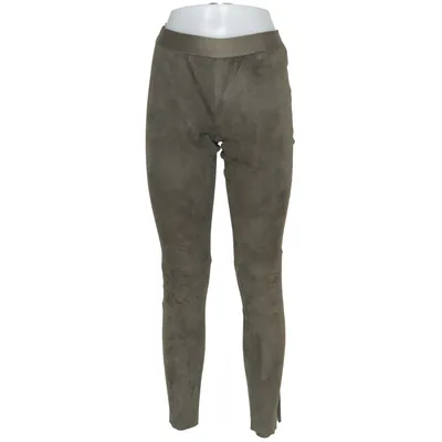 Leren broek (Grijs) van Steven - K Katoen, Elastaan, Suède