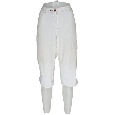 Driekwart broek (Wit) van Piro Katoen, Elastaan
