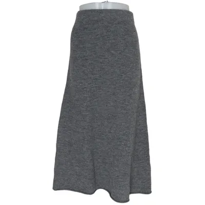 Maxi skirt (Gray) from Edited Acrylic, Elastane, Recycled polyester, Wool