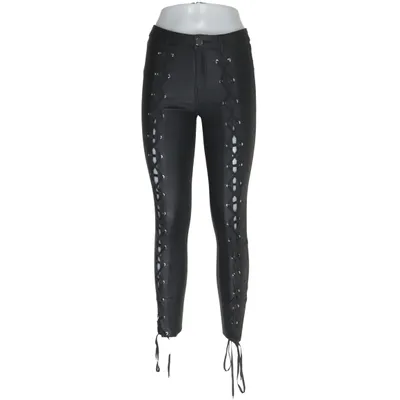 Pantalon (Noir) de Lely Wood Coton, Élasthane, Viscose