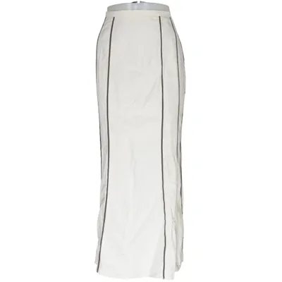 Jupe longue (Blanc) de Jacqueline Riu Lin, Polyester, Viscose