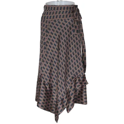 Wrap skirt (Blue, Beige) from Zara Woman
