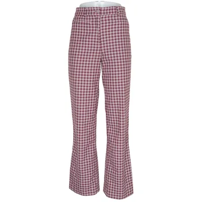 Broek (Rood, Roze) van Monki Elastaan, Polyester, Viscose