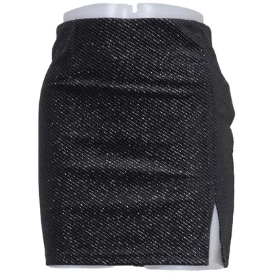 Kjol (Svart, Silverfärgad) från FB Sister Elastan, Polyester