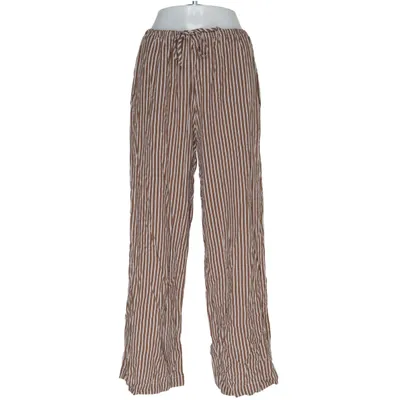 Palazzobukser (Brun, Hvid) fra Bershka Linned, Viscose