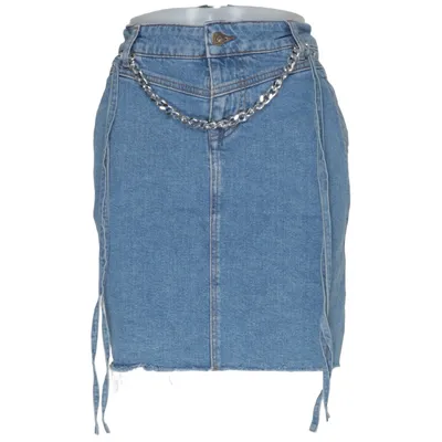 Jeansnederdel (Blå) fra Mustang True Denim Bomuld, Elastan