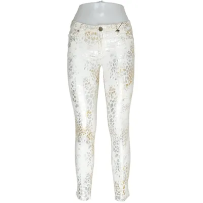 Jean (Blanc, Or, Argent) de Yu & Me Coton, Élasthane