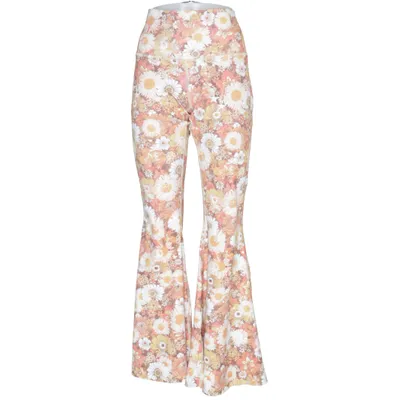Pantalon patte d'éléphant (Orange, Marron, Blanc) de Teeki Élasthane, Polyester recyclé