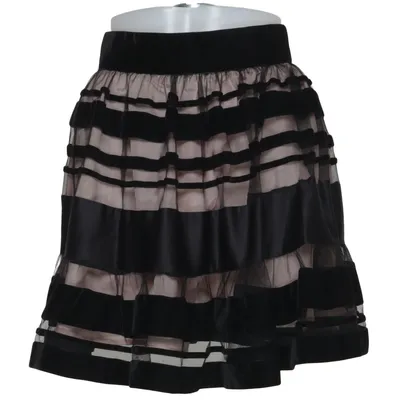 Skirt (Black, Beige) from Mango Moments Acetate, Polyester