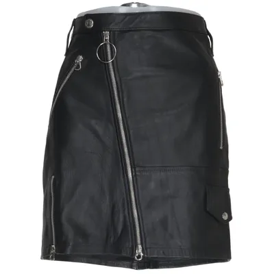 Leren rok (Zwart) van Replay Leer, Polyester