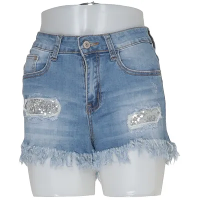 Short en jean (Bleu) de Redseventy Coton, Élasthane, Polyester