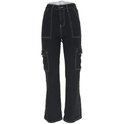 Cargo broek (Zwart) van Monday Katoen, Elastaan, Polyester