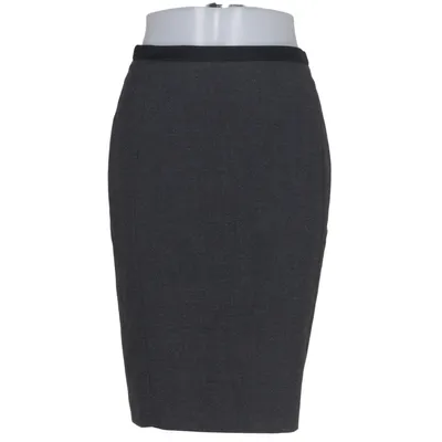 Kjol (Grå) från Mango Basics Bomull, Elastan, Linne, Polyester, Viskos