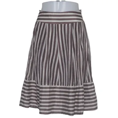 Kjol (Brun, Vit) från Zara Basic Silke, Viskos